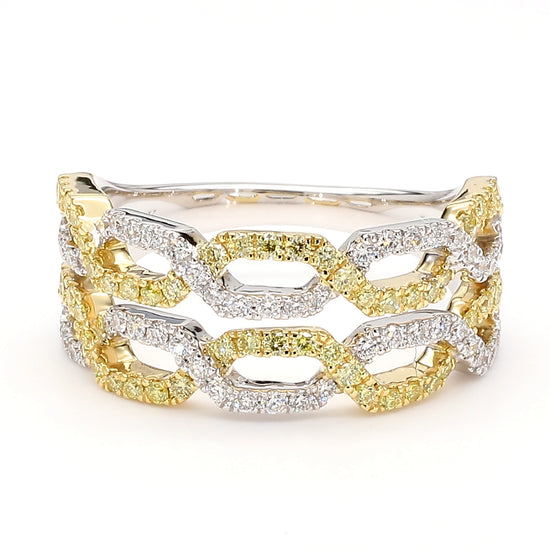 0.68CT Two-Tone Diamond Infinity Link Ring