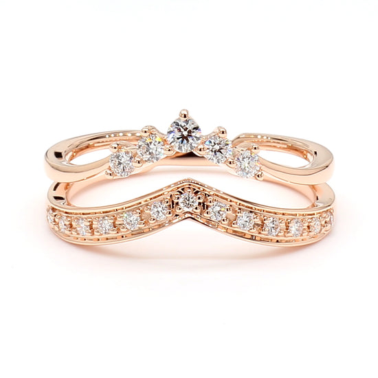 0.88CT Rose Gold Diamond Contour Ring