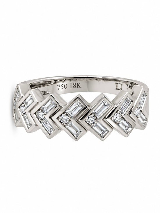 0.47CT Geometric Baguette Diamond Band