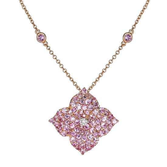 Piranesi Fiore Large Pink Sapphire Flower Necklace