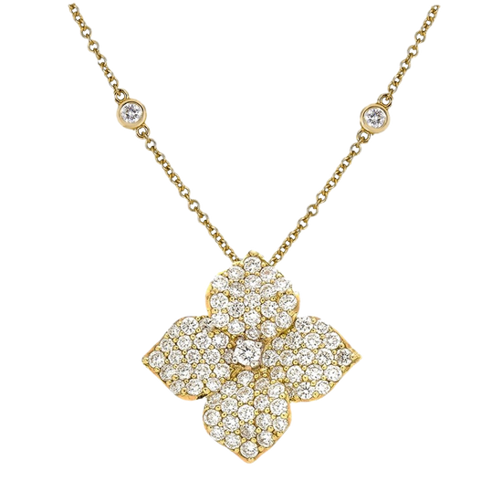 Fiore Large Flower Diamond Necklace