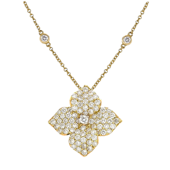Piranesi Fiore Large Flower Diamond Necklace