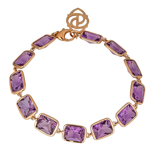 Piranesi Pietra Emerald Cut Purple Amethyst Bracelet