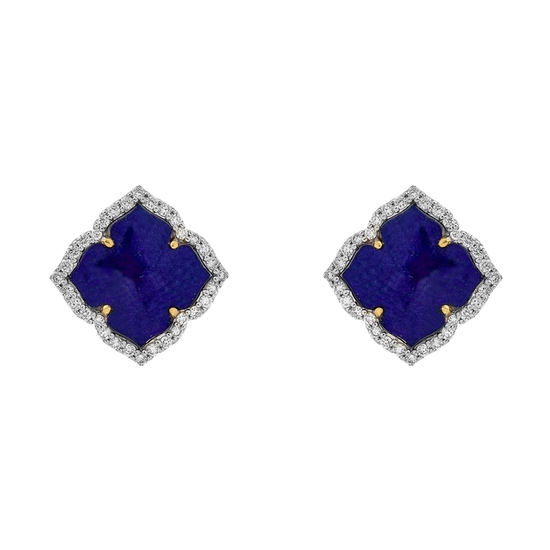 Piranesi Capri Small Flower Earrings in Lapis Lazuli