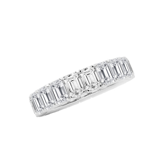 6.98CT Emerald Eternity Ring