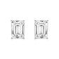 10CT Emerald Cut Diamond Stud Earrings