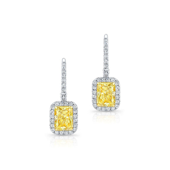 Fancy Yellow Diamond Earrings