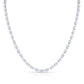 Oval Diamond East West Tennis Necklace