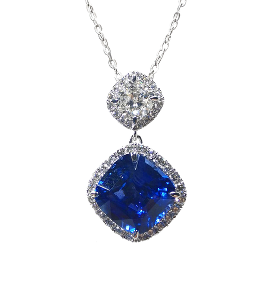 Sapphire and Diamond Pendant
