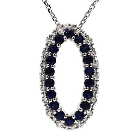 Sapphire Oval Necklace