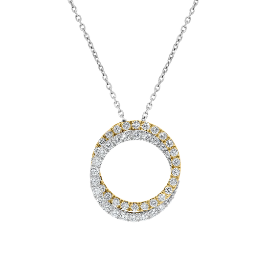 Diamond Twisted Hoop Pendant