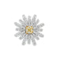 Yellow and White Diamond Snowflake Ring