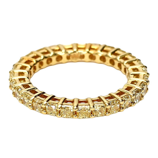 Radiant Cut Yellow Diamond Eternity Band