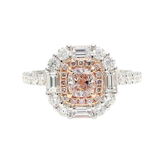 Fancy Light Brownish Pink Diamond Ring