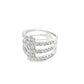 White Diamond Spiral Ring