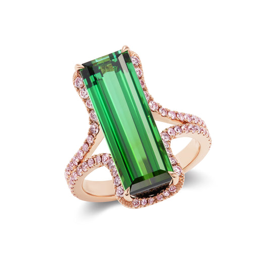 J Fine Green Tourmaline Ring