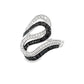 Black and White Diamond Organic Shape Ring