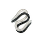 Black and White Diamond Organic Shape Ring