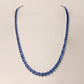 Graduated Oval Ceylon Blue Sapphire Necklace