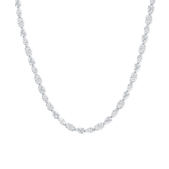 Mix Cut Diamond Tennis Necklace