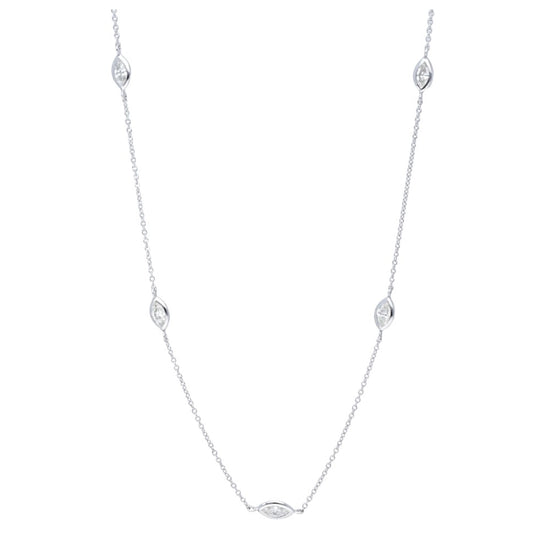 Station Marquise Diamond Necklace