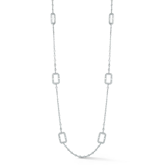 7.37CT Pave Link Diamond by the Yard Necklace