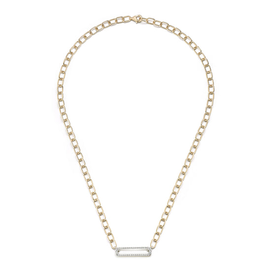 Paperclip Diamond Necklace