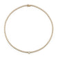 Bezel Set Diamond and Heart Shaped Center Stone Necklace
