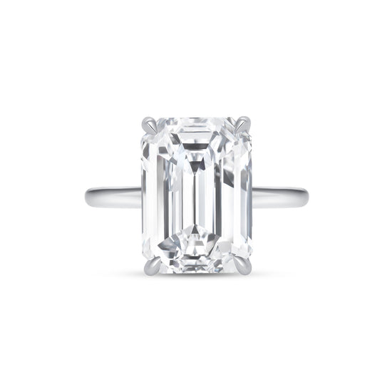 7CT Emerald Cut Diamond Solitaire Ring