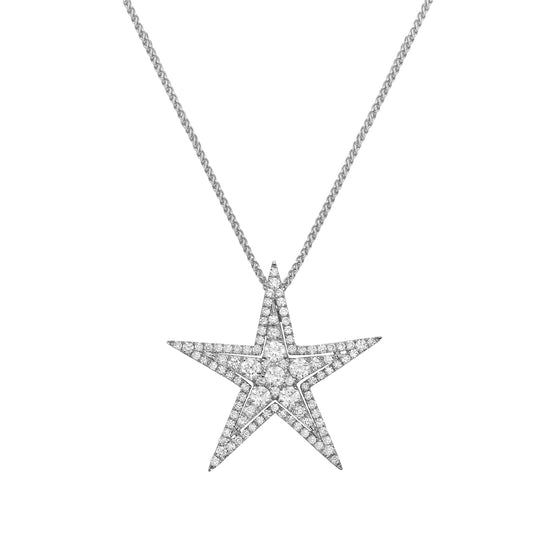 White Diamond Star Pendant