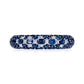 Mixed Cut Sapphire and White Diamond Bangle