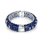 Mixed Cut Sapphire and White Diamond Bangle