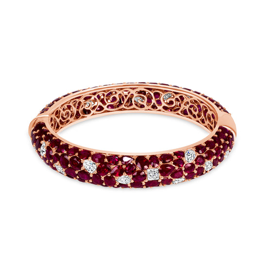 Ruby and Diamond Bangle Bracelet