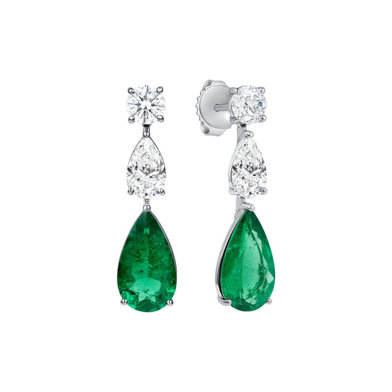 6CT Emerald Drop Earrings