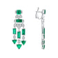 12.59CT Emerald Dangling Earrings