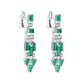 12.59CT Emerald Dangling Earrings