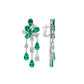 Emerald Flower and Dangle Earrings