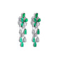 Emerald Flower and Dangle Earrings
