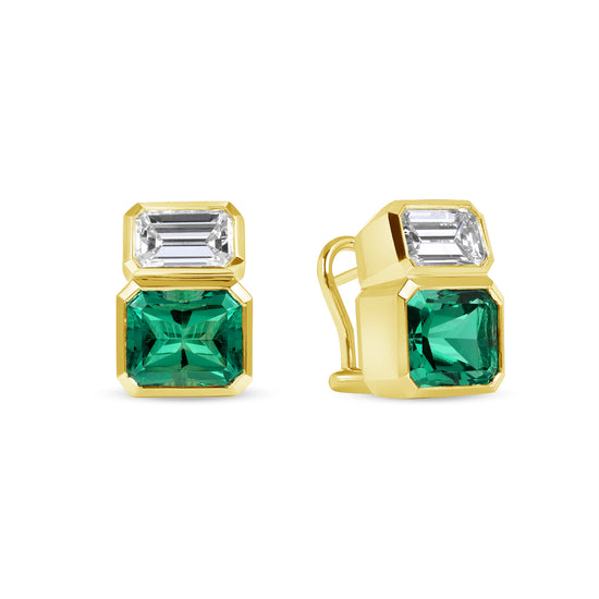 Emerald and Diamond Earrings