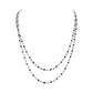 Blue Sapphire and Diamond by the Yard Necklace