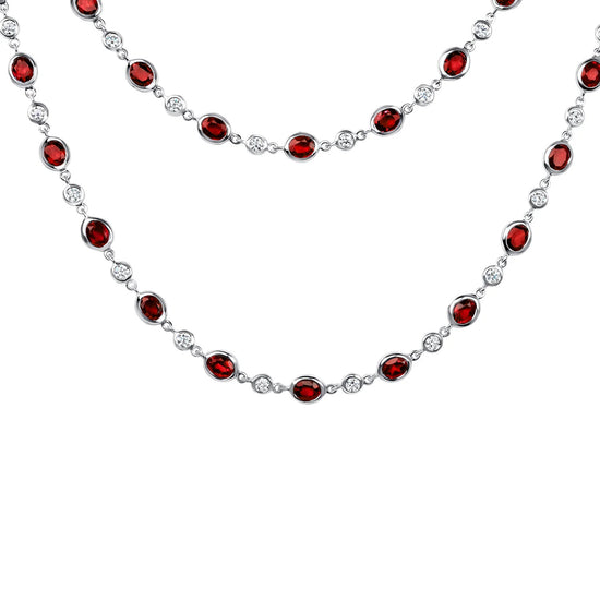 Ruby and Diamond by the Yard Necklace