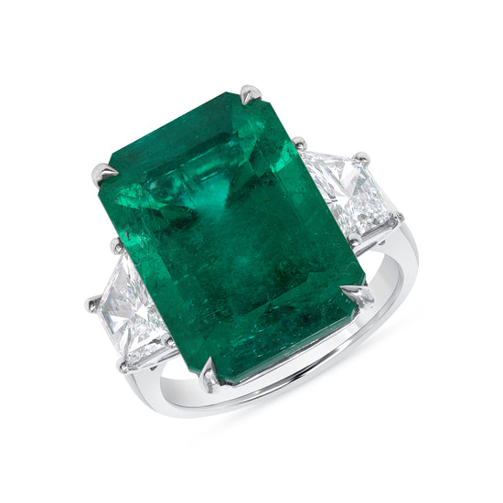 10.91CT Emerald and Diamond Ring