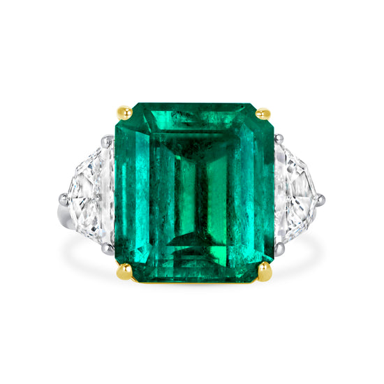 Emerald and Cadillac Diamond Ring