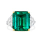 Emerald and Cadillac Diamond Ring