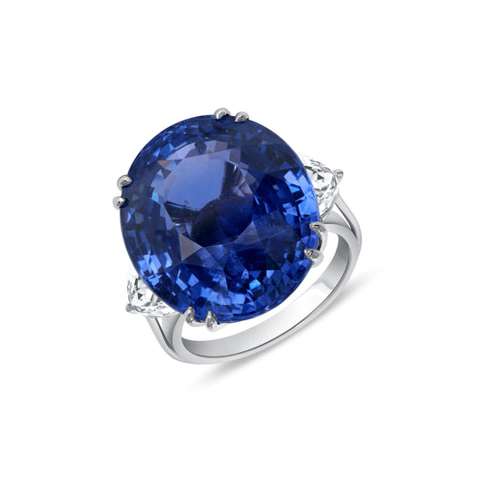 34CT Sapphire and Diamond Ring