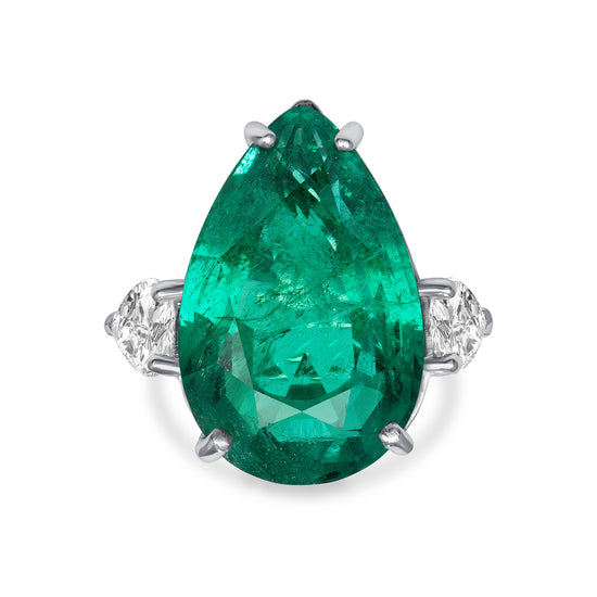 Pear-Shape Emerald Ring