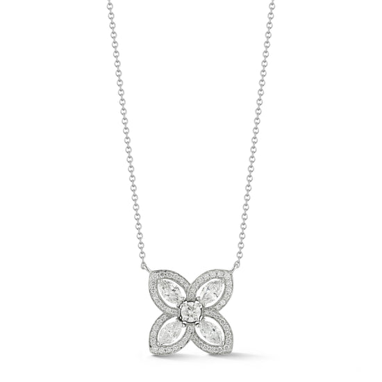 Diamond Flower Pendant