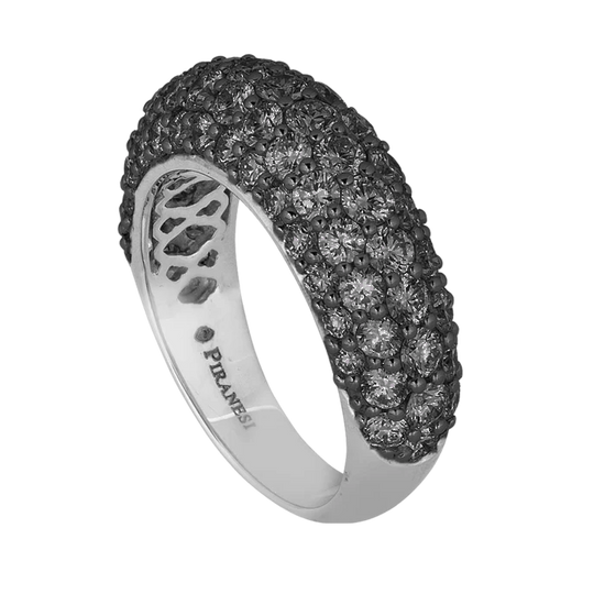 Piranesi Small Black Diamond Dome Ring