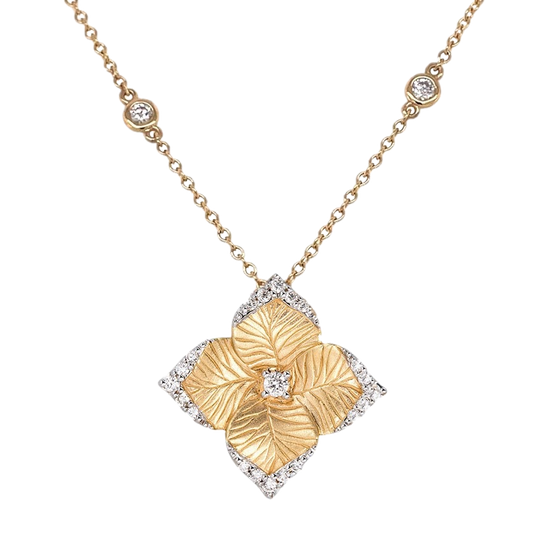 Piranesi Oro Fiore Large Flower Diamond Necklace