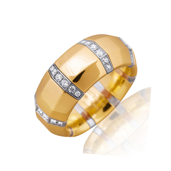 Picchiotti Xpandable™ 0.46CT Diamond Gold Accent Ring in Two-Tone Gold